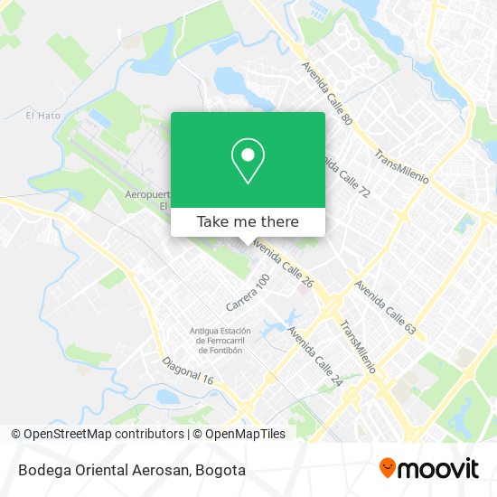 Bodega Oriental Aerosan map