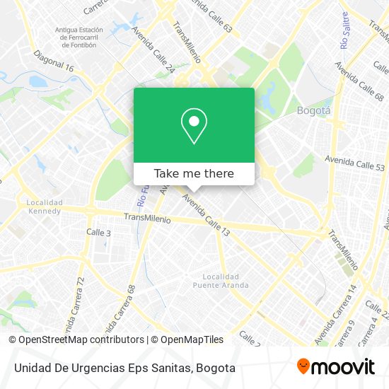 Unidad De Urgencias Eps Sanitas map