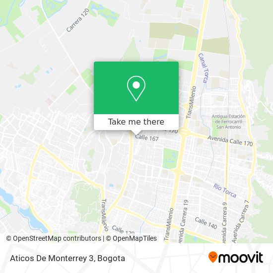 Aticos De Monterrey 3 map