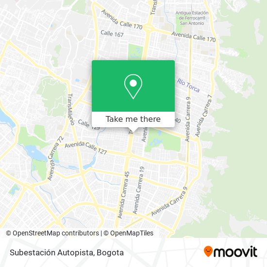Subestación Autopista map
