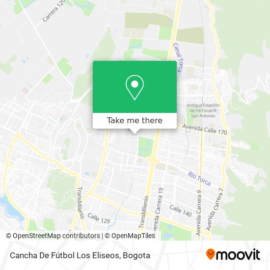 Cancha De Fútbol Los Eliseos map