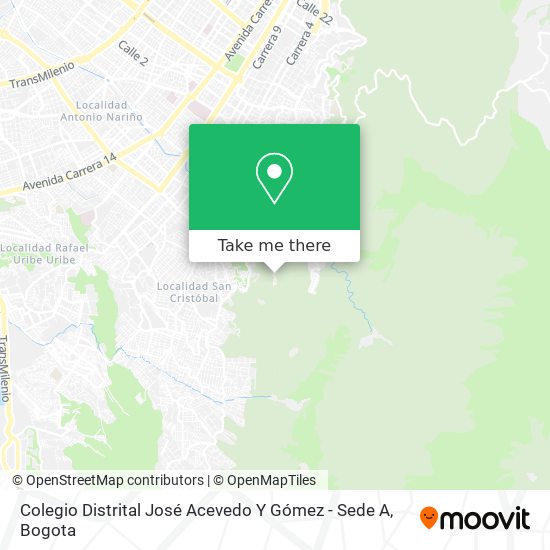 Colegio Distrital José Acevedo Y Gómez - Sede A map