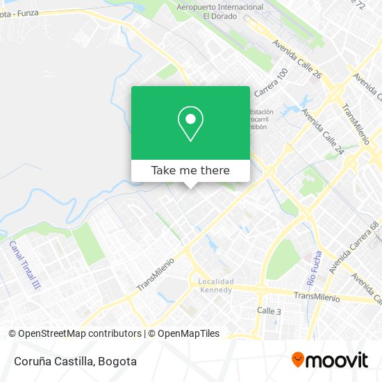 Mapa de Coruña Castilla