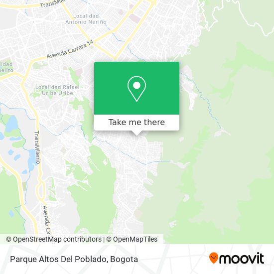 Parque Altos Del Poblado map