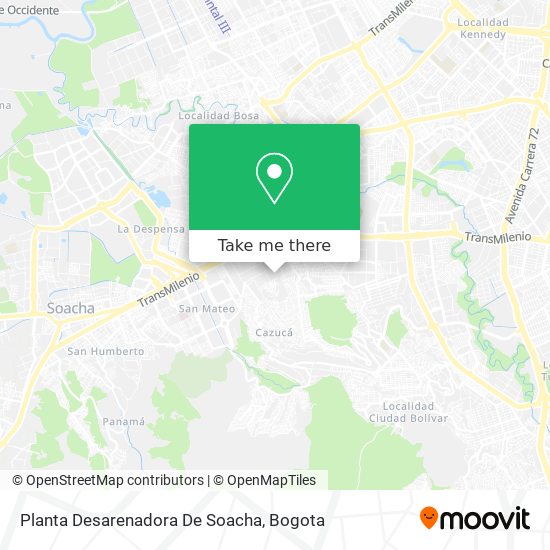 Planta Desarenadora De Soacha map