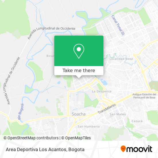 Mapa de Area Deportiva Los Acantos