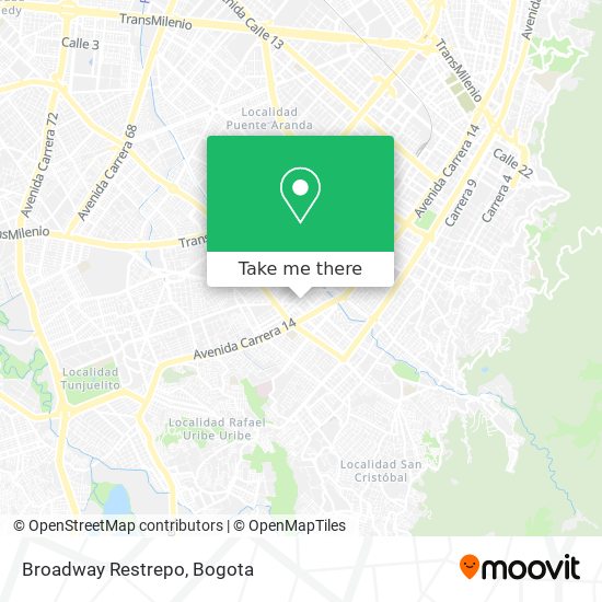 Broadway Restrepo map