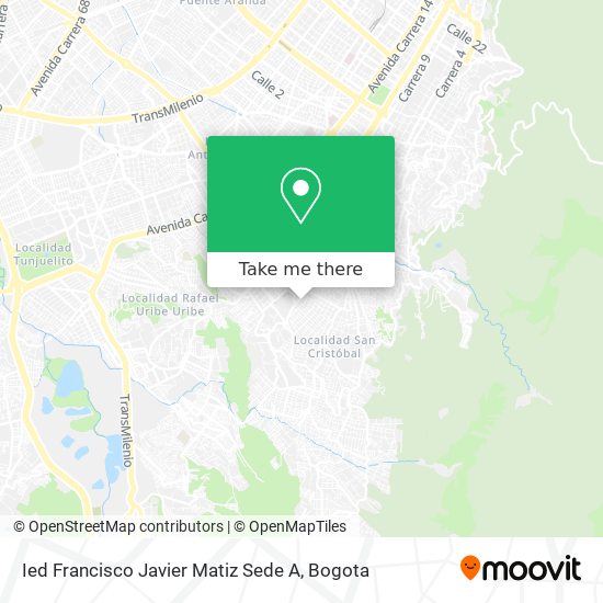 Mapa de Ied Francisco Javier Matiz Sede A