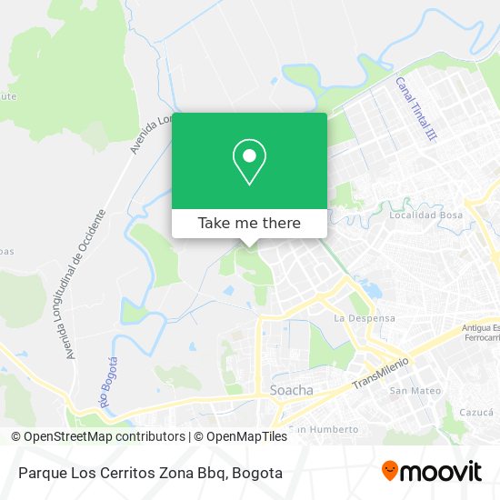 Parque Los Cerritos Zona Bbq map