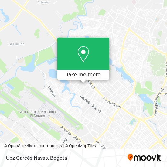 Mapa de Upz Garcés Navas