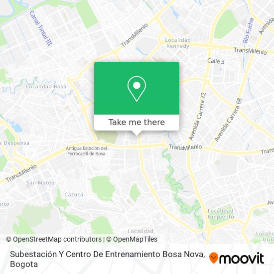 Subestación Y Centro De Entrenamiento Bosa Nova map