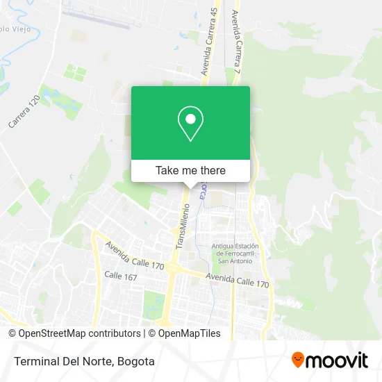 Terminal Del Norte map