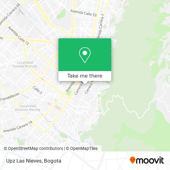 Upz Las Nieves map