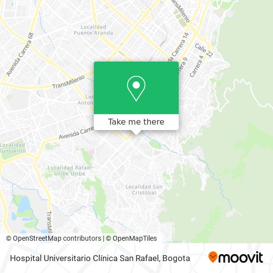 Hospital Universitario Clínica San Rafael map