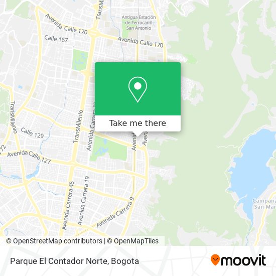 Mapa de Parque El Contador Norte