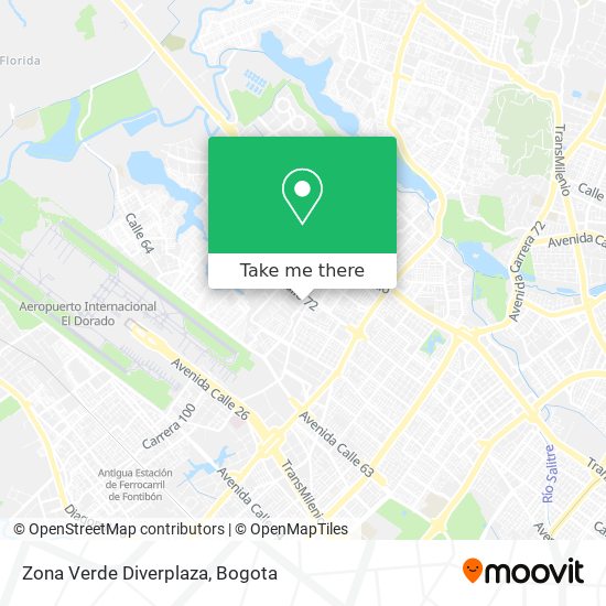 Zona Verde Diverplaza map