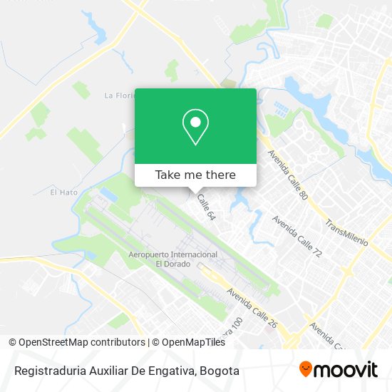 Mapa de Registraduria Auxiliar De Engativa