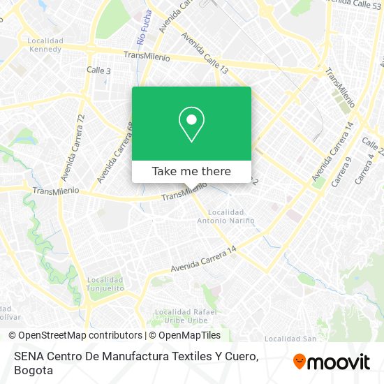 SENA Centro De Manufactura Textiles Y Cuero map