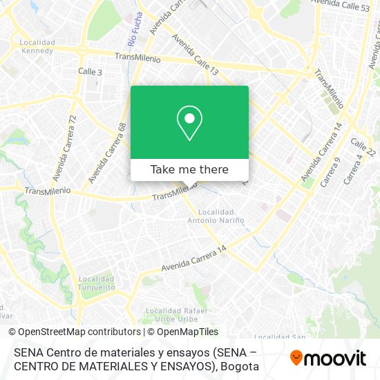 SENA Centro de materiales y ensayos (SENA – CENTRO DE MATERIALES Y ENSAYOS) map