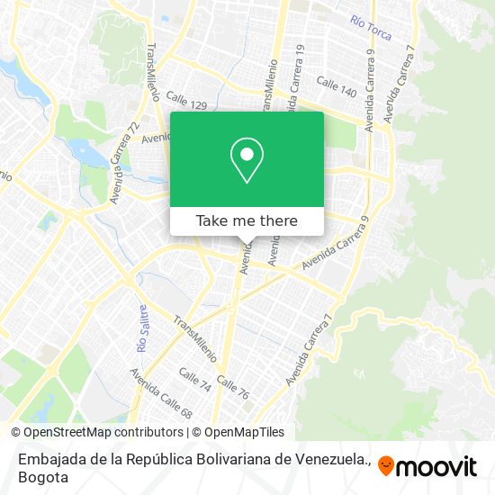 Embajada de la República Bolivariana de Venezuela. map