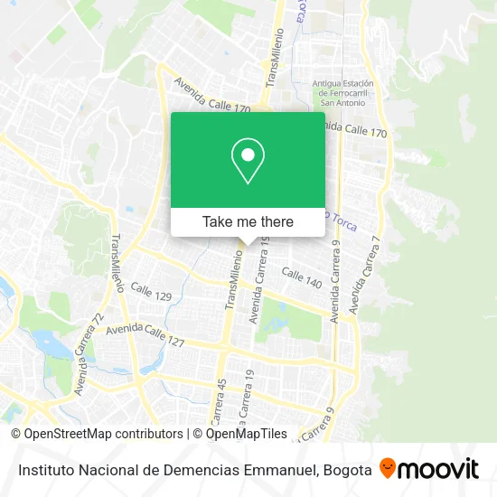 Mapa de Instituto Nacional de Demencias Emmanuel