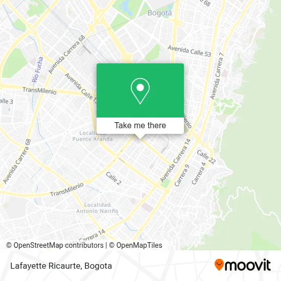 Lafayette Ricaurte map