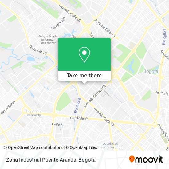 Zona Industrial Puente Aranda map