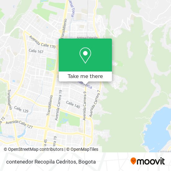 contenedor Recopila Cedritos map