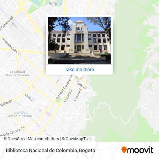 Biblioteca Nacional de Colombia map