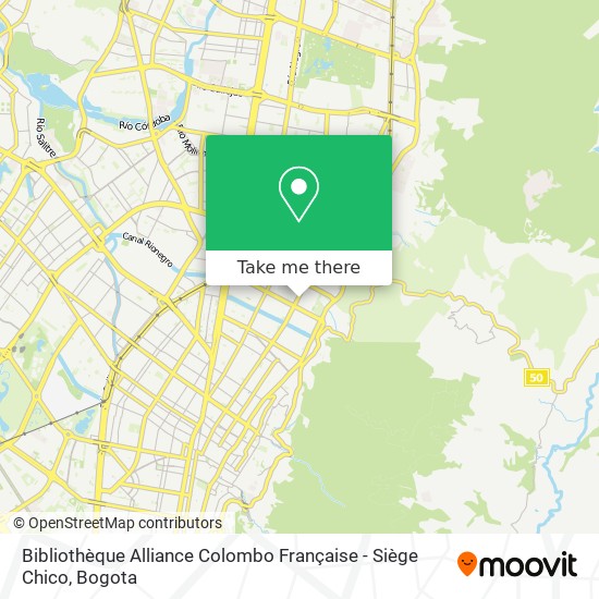 Bibliothèque Alliance Colombo Française - Siège Chico map