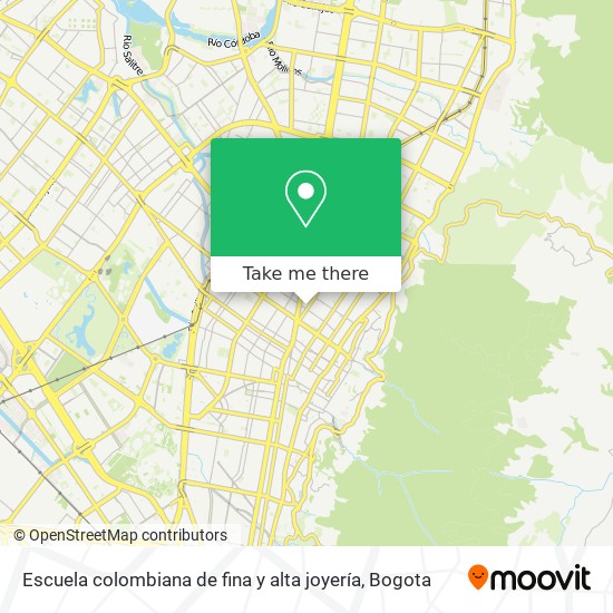 Mapa de Escuela colombiana de fina y alta joyería