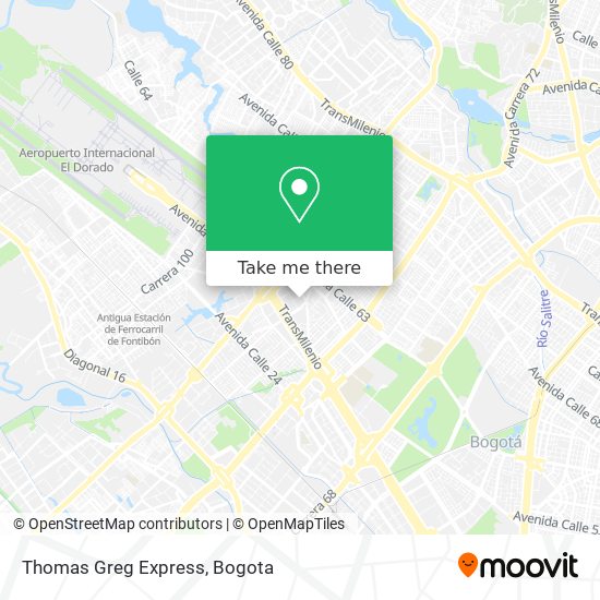 Thomas Greg Express map