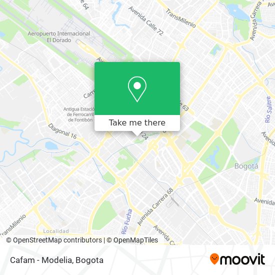 Cafam - Modelia map