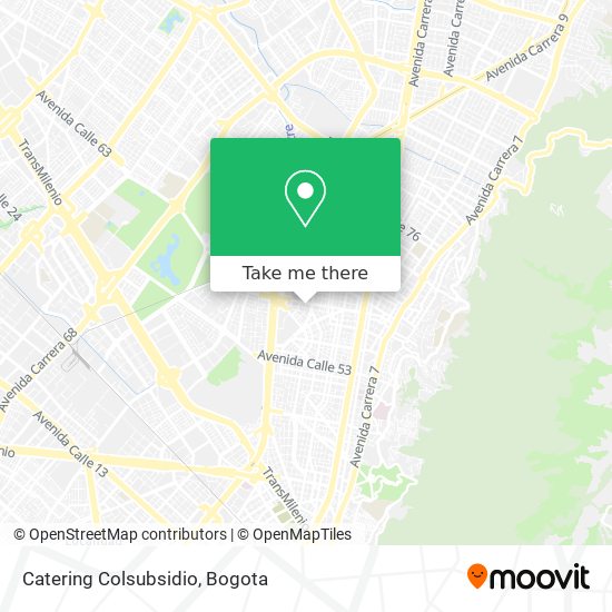 Catering Colsubsidio map