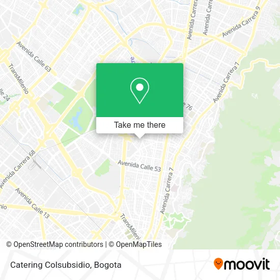 Mapa de Catering Colsubsidio