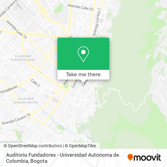 Auditorio Fundadores - Universidad Autónoma de Colombia map