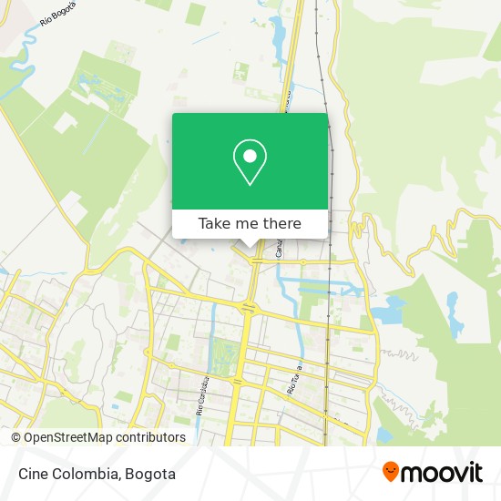 Cine Colombia map