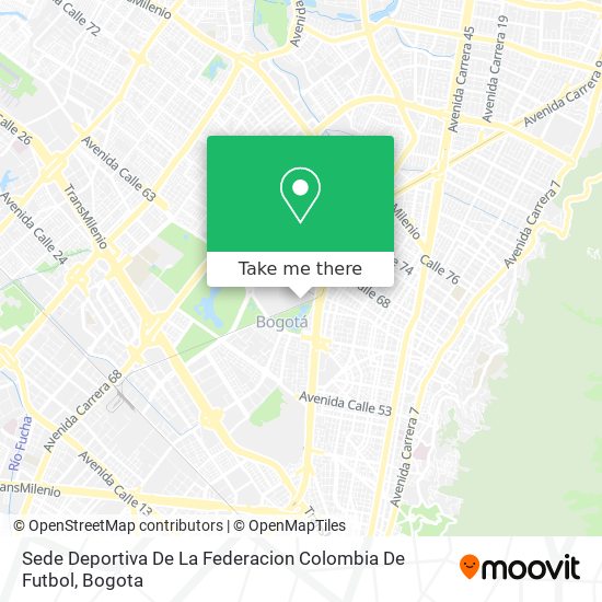 Sede Deportiva De La Federacion Colombia De Futbol map