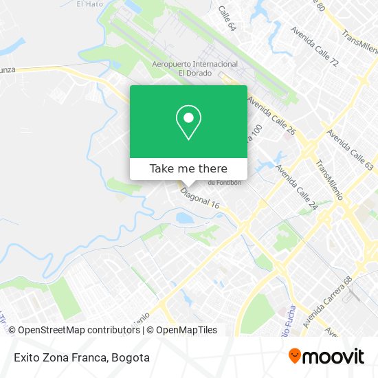Exito Zona Franca map