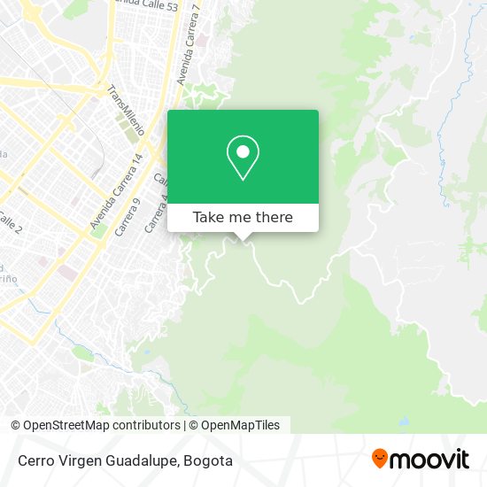 Cerro Virgen Guadalupe map