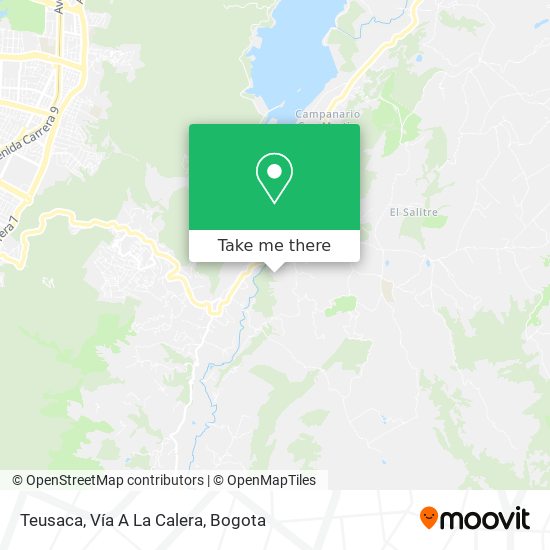 Teusaca, Vía A La Calera map