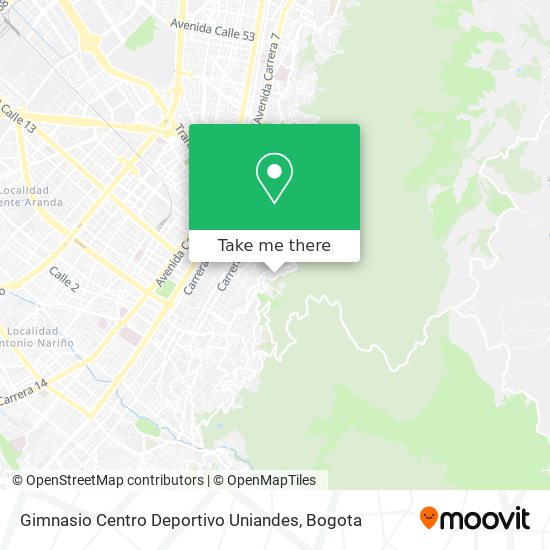 Mapa de Gimnasio Centro Deportivo Uniandes