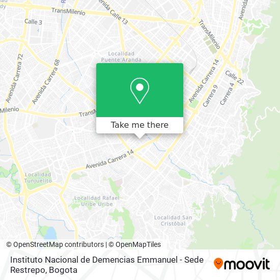 Instituto Nacional de Demencias Emmanuel - Sede Restrepo map