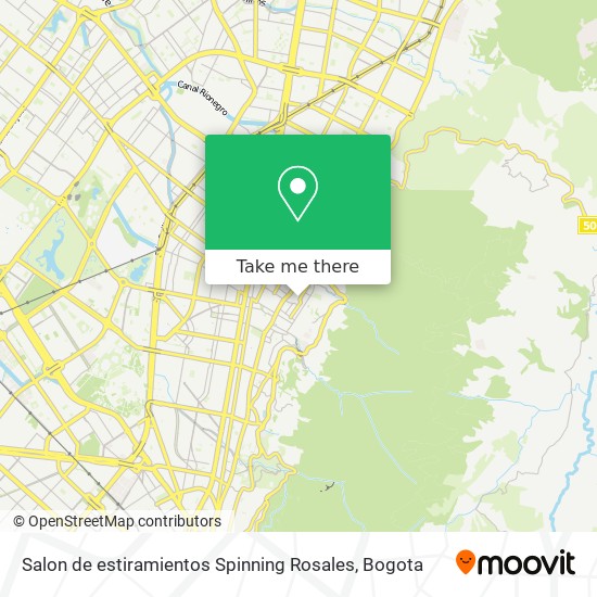 Salon de estiramientos Spinning Rosales map