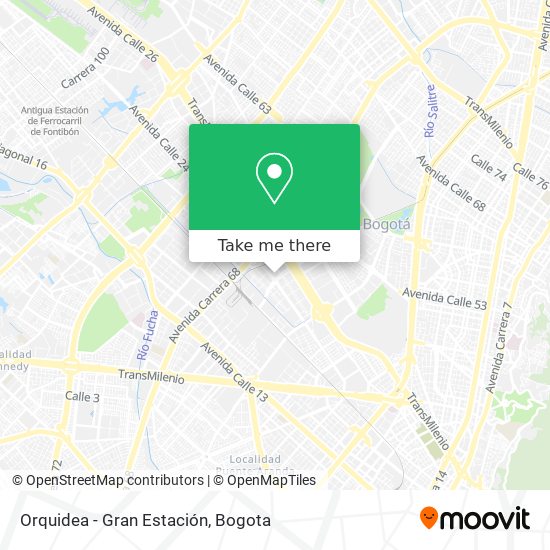 Orquidea - Gran Estación map