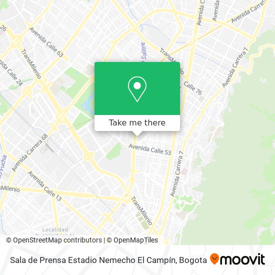Mapa de Sala de Prensa Estadio Nemecho El Campín