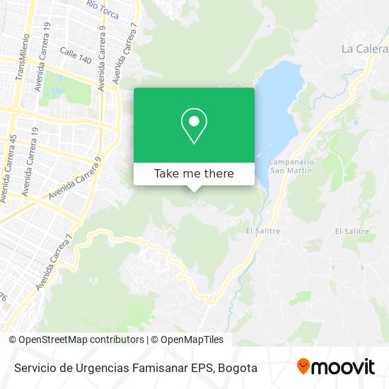 Servicio de Urgencias Famisanar EPS map
