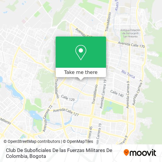 Club De Suboficiales De las Fuerzas Militares De Colombia map