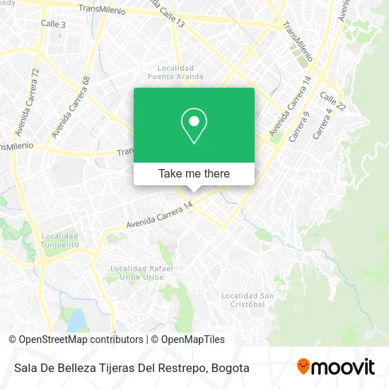 Mapa de Sala De Belleza Tijeras Del Restrepo