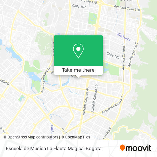 Mapa de Escuela de Música La Flauta Mágica